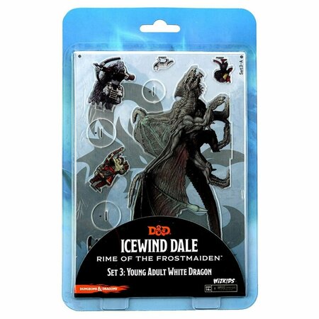 TOYS4.0 Dungeons & DragonsIcons of The Realms Female Icewind Dale 2D Adult Dragon White Dragon Miniatures TO3298347